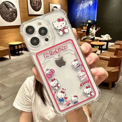 Kuromi Melody Card Holder Phone Case for iPhone