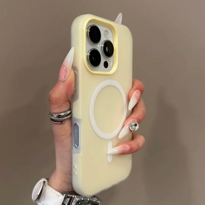 Fashion 2 IN 1 Matte Magnetic Candy Color Phone Case New