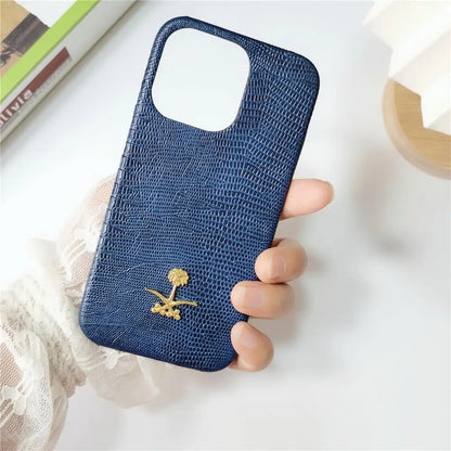 Lizard Pattern Leather iPhone Case