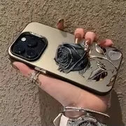 Black Gold Rose Phone Case