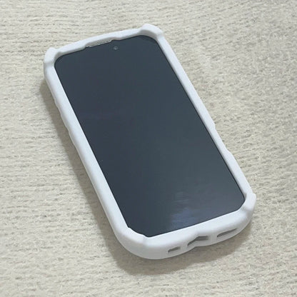 Cute 3D Bear White Soft Silicone Phone Case