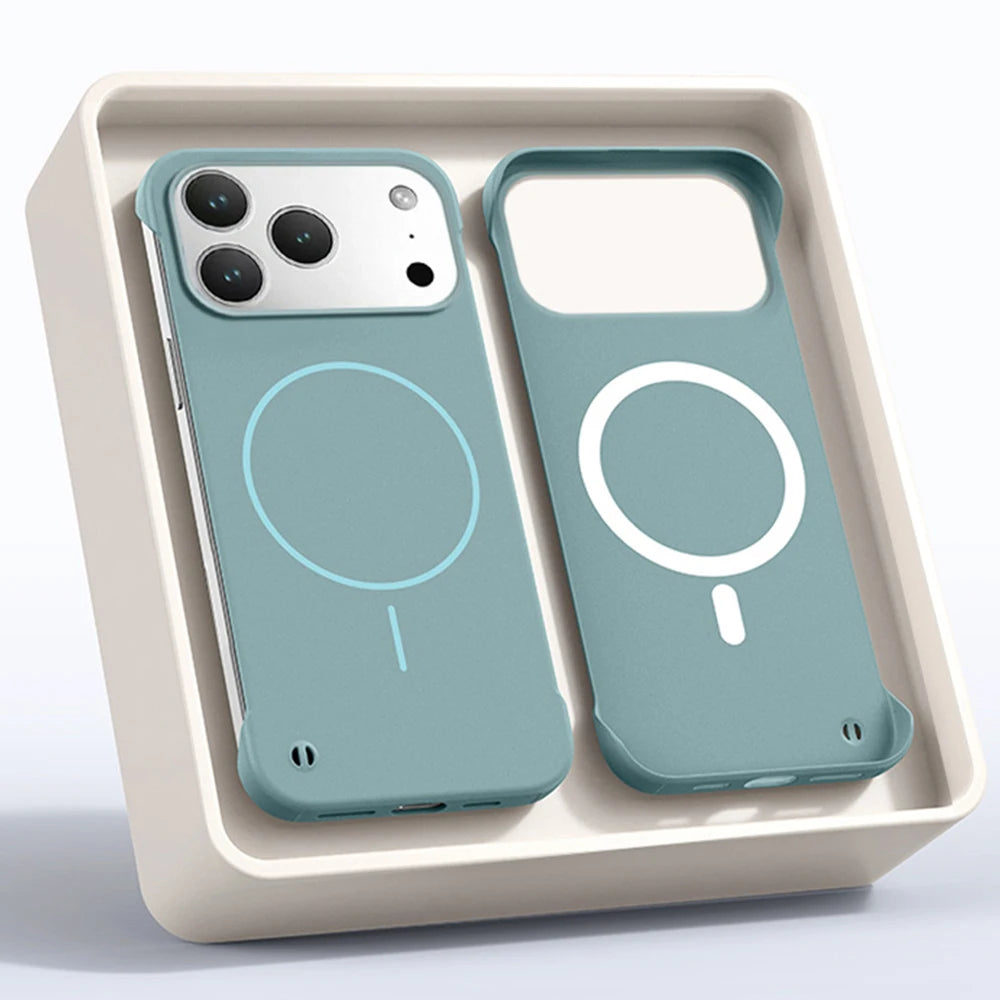Ultra Thin Matte PC For Magsafe Frameless Magnetic Phone Case