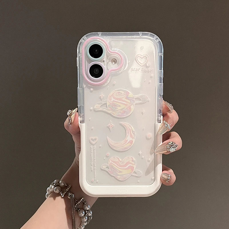 Pink Bow Moon Stars Bracket Phone Phone Case