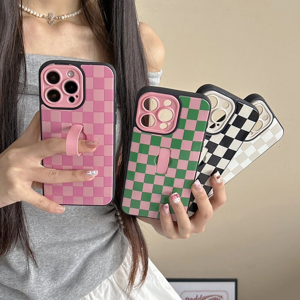 Simple Lattice Collision Grid Pattern Phone Case