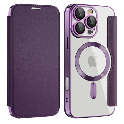 Transparent Flip Leather Wallet Phone Case