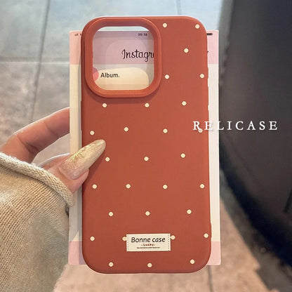 Luxury Soft Liquid Silicone Wave Point Phone Case