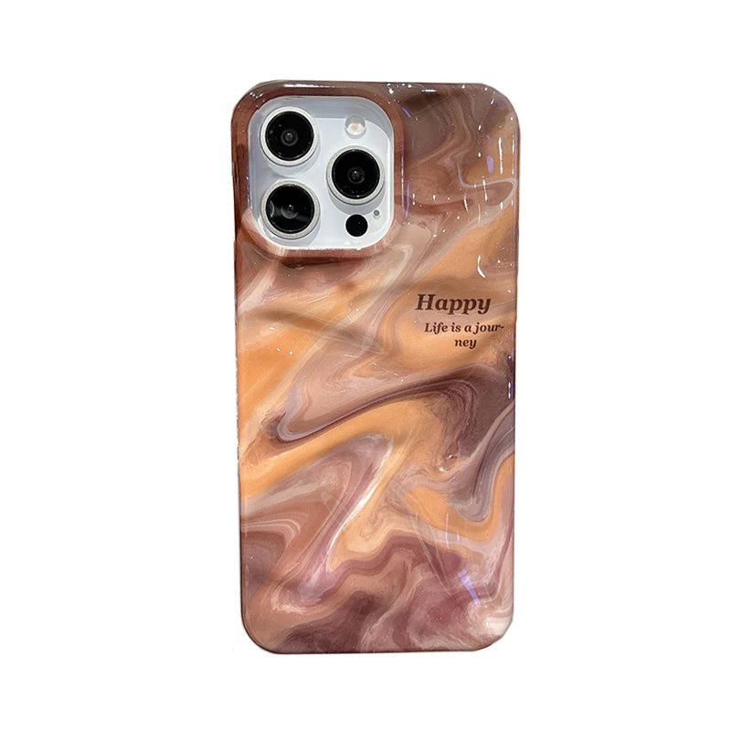 Fashion Oil Painting Marble Texture TPU Phone Case