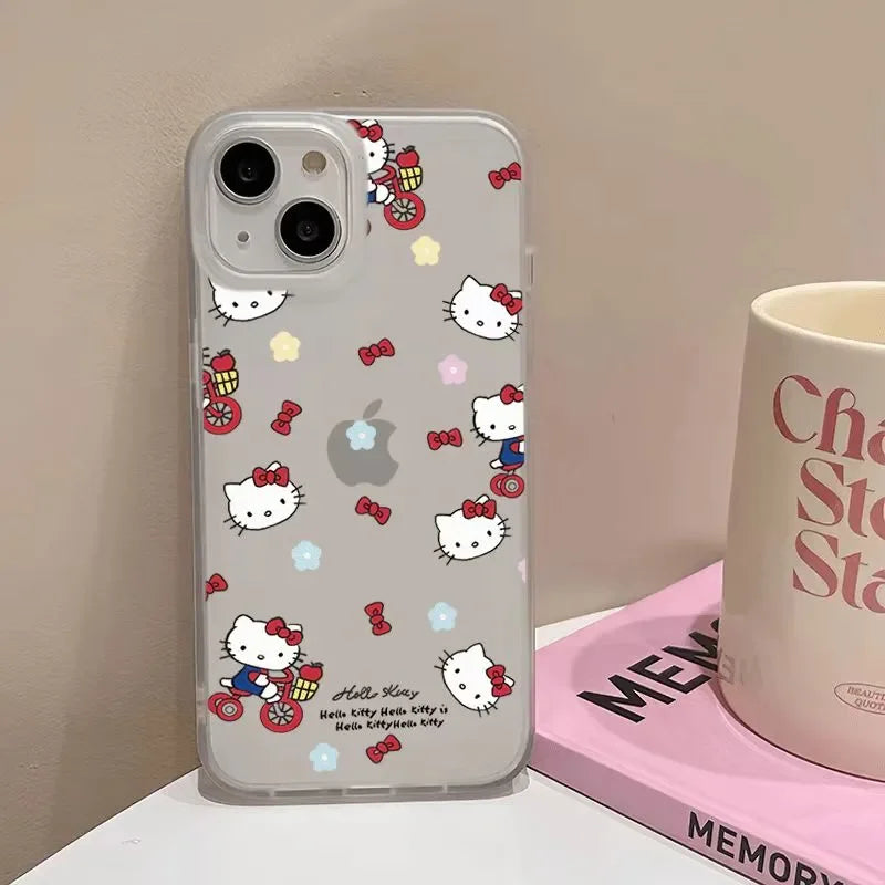 Hello Kitty Bicyle Red Bow Strap Bicyle Phone Case