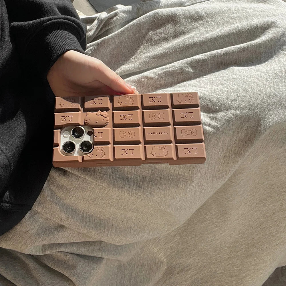 Cute Cartoon Hello Kitty Bear Chocolate Phone Cases