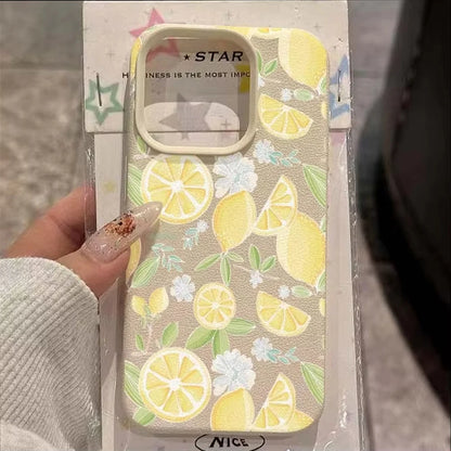 Yellow Lemon Slice Lichee Pattern Phone Case