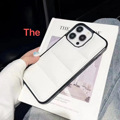 Luxury Down Jacket Puffer Solid Color Phone Case
