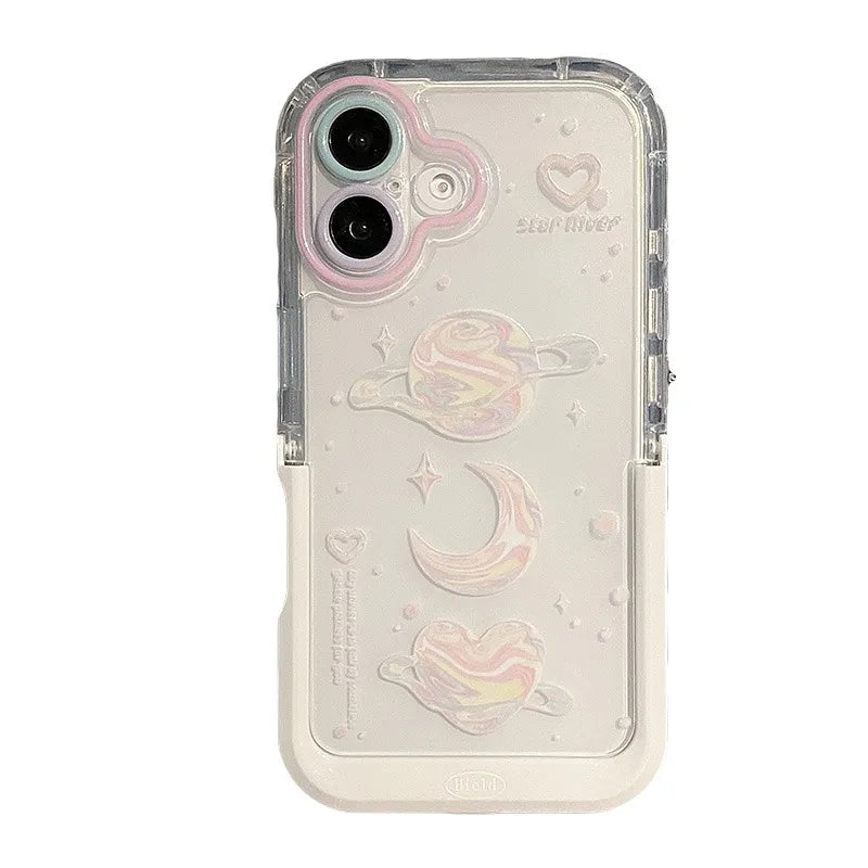 Pink Bow Moon Stars Bracket Phone Phone Case
