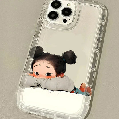 Cute Angry Little Girl Pattern Silicone Case