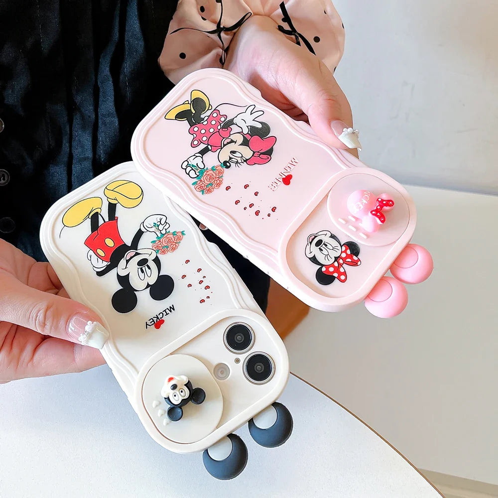 Minnie Mickey Angel Stitch Ears Sliding Camera Phone Case