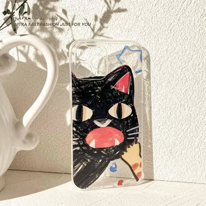 Angry Cat Clear Case for iPhone