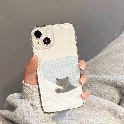 Cute Dog Cat Couple Case Phone