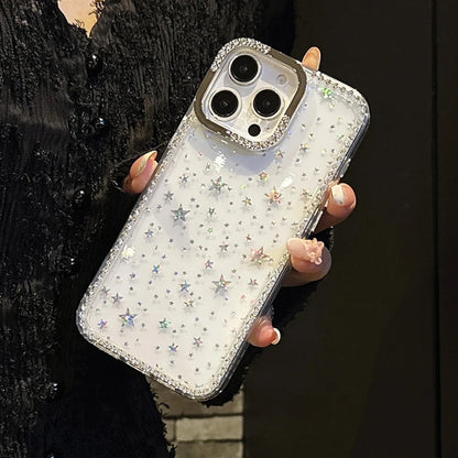 Fashion Bling Glitter Diamond Star Transparent TPU Phone Case