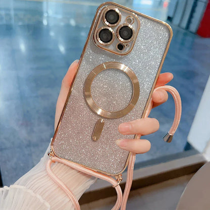 Crossbody Lanyard Magnetic Full Lens Protect Case for iPhone