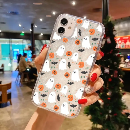 Spooky Pumpkin Transparent Phone Case Phone