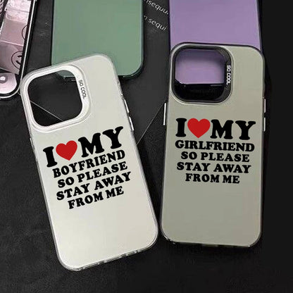 Hot I Love My Boyfriend Girlfriend Couple Phone Case