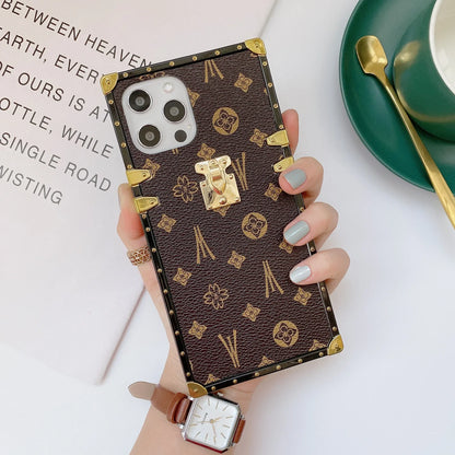 Luxury Retro Leather Ring Holder Phone Case for iPhone