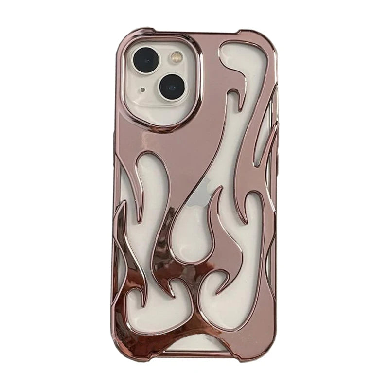 Ins Fashion Hollowed Flame Pattern Phone Case