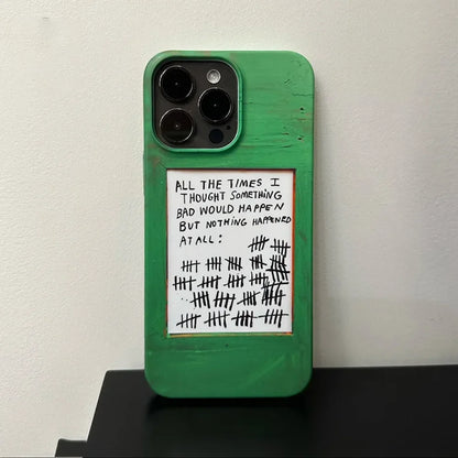 Korea Ins Fashion Art Green Phone Case New