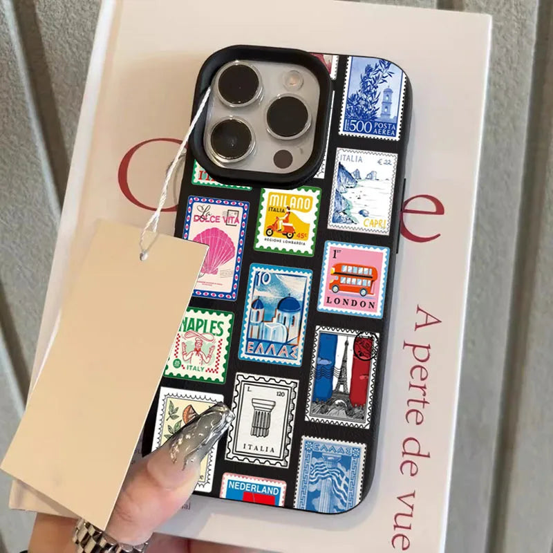 Vibrant Retro Stamp Lichee Design Phone Case