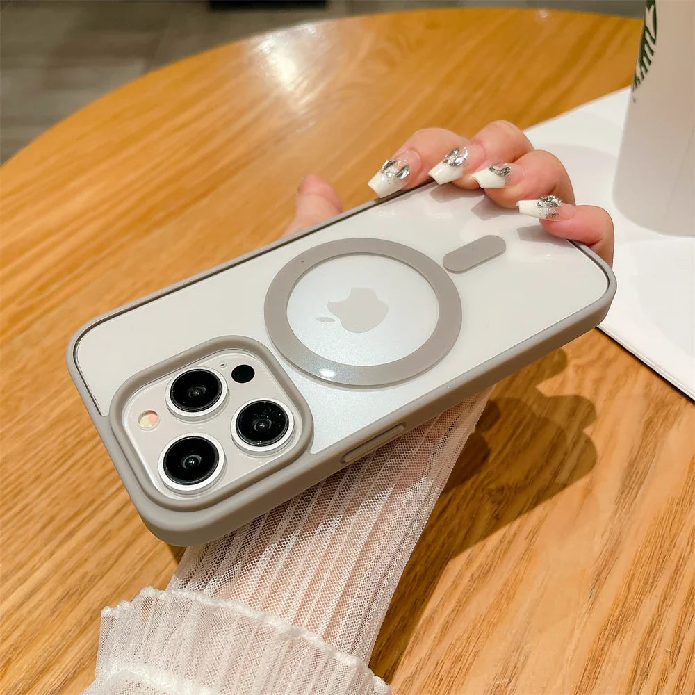 Luxury Shockproof Magsafe Wireless Charge Phone Case