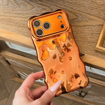 Fashion Luxury Cosmic Orange Bubble Meteorite Texture Phone Case