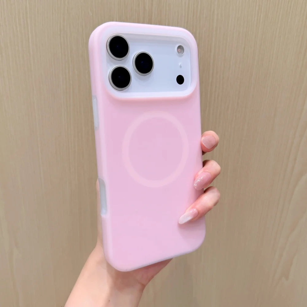 Candy Color Soft Jelly Liquid Silicone For Magsafe Magnetic Wireless Charge Phone Case