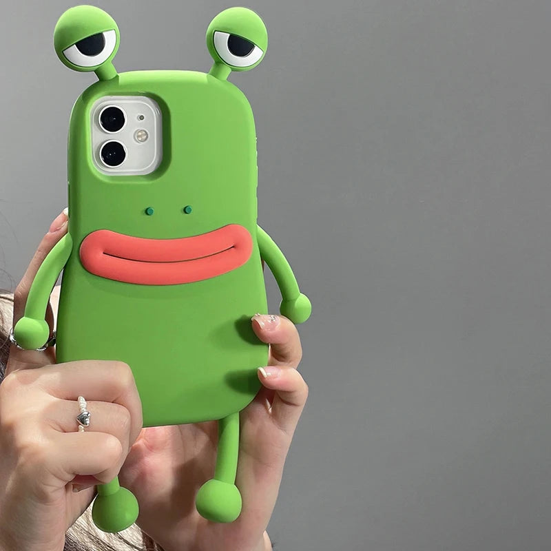 Funny Soft Silicone 3D Frog Phone Case