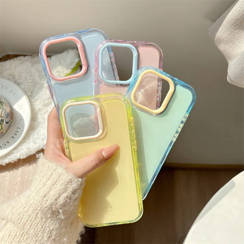 Candy Color Jelly Transparent Shockproof TPU Phone Case