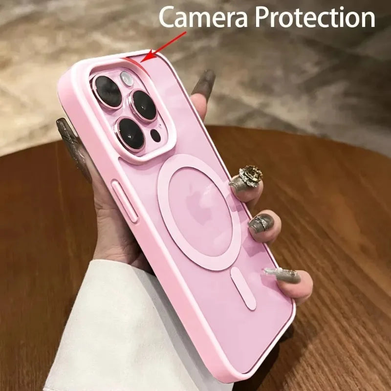 New Pink Transparent Acrylic Phone Case