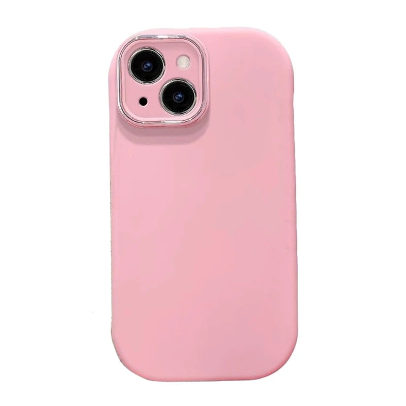 Candy Color Oval Matte Soft Silicone Protective Phone Case