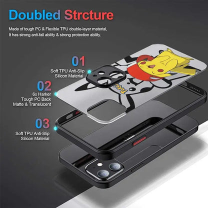 Pokemo Pikachu Cartoon Phone Case for iPhone