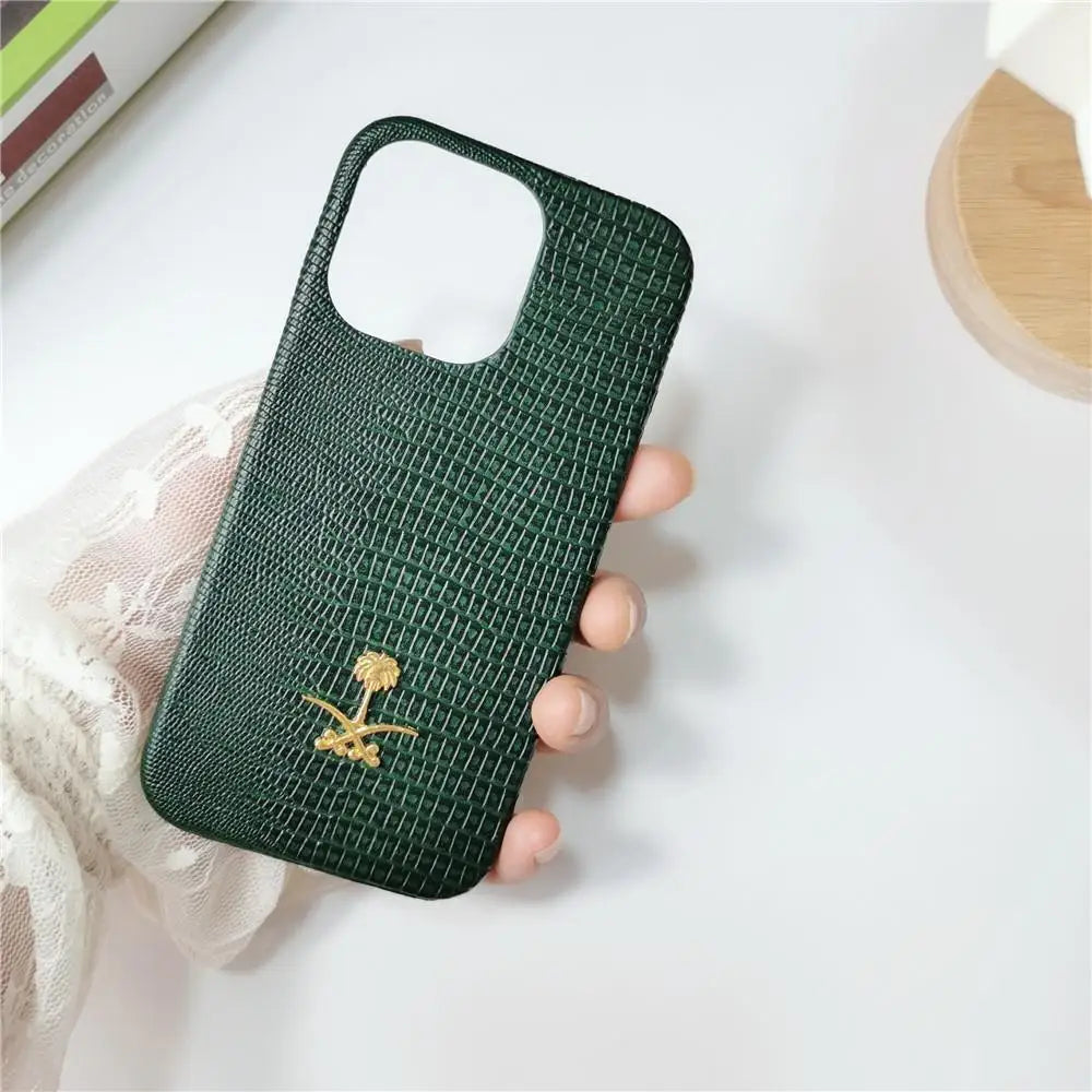 Lizard Pattern Leather iPhone Case