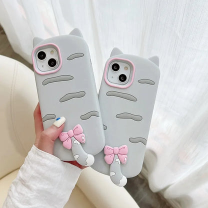 Fashion 3D Cat Soft Silicone Phone Case