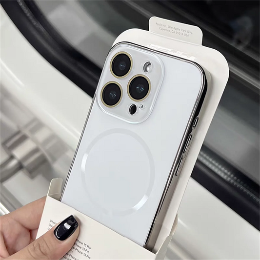 Luxury Nano Frosted For Magsafe Lens Glass Protect Phone Case