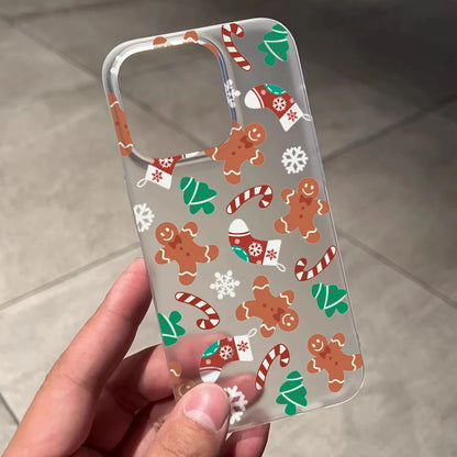 Winter Christmas Graphic Print Clear Phone Case