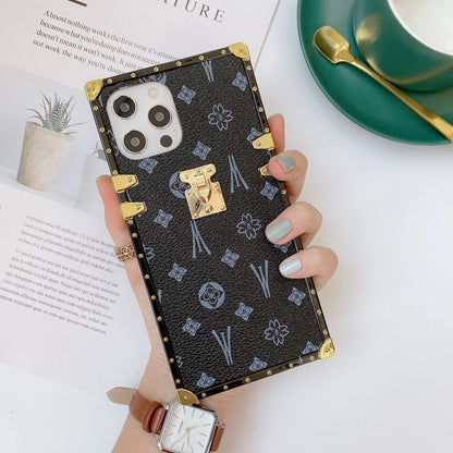 Luxury Retro Leather Ring Holder Phone Case for iPhone