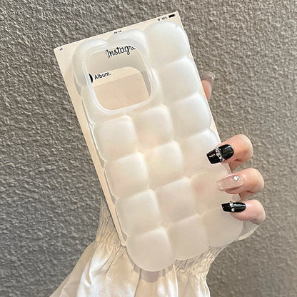 Clear 3D Block Lattice Phone Case