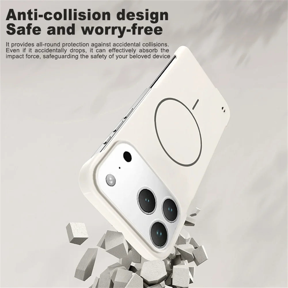 Ultra Thin Matte PC For Magsafe Frameless Magnetic Phone Case