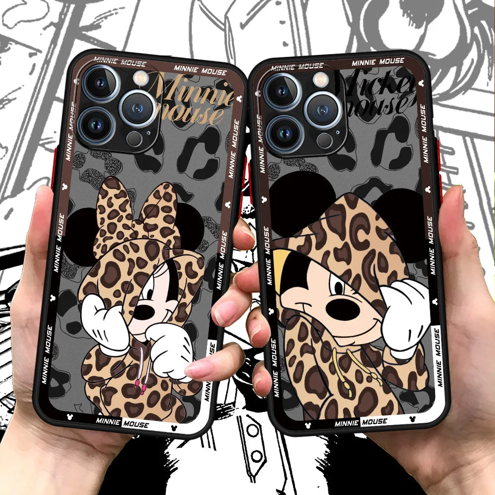 Disney Leopard Mickey Minnie Phone Case for iPhone