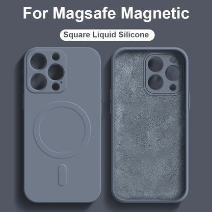 Original Liquid Silicone For Magsafe Wireless Charge Magnetic Phone Case
