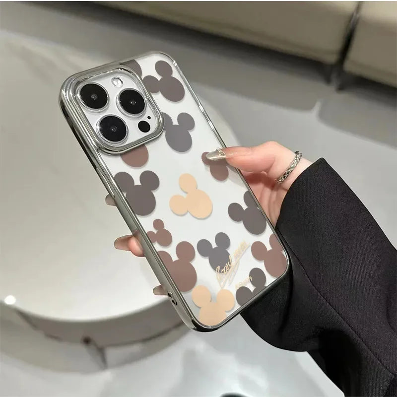 Full Screen Mickey Minnie Mouse Head Strap Phone Case