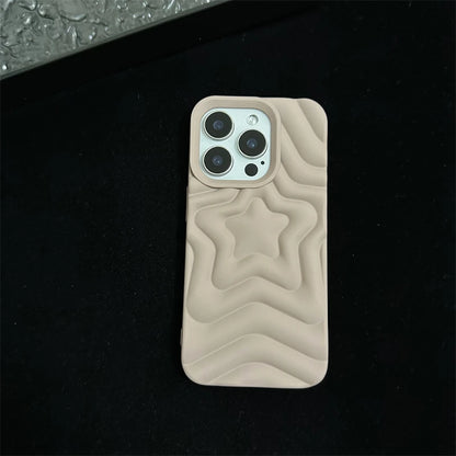 Fashion 3D Stars Wave Pattern Soft Silicone Phone Case