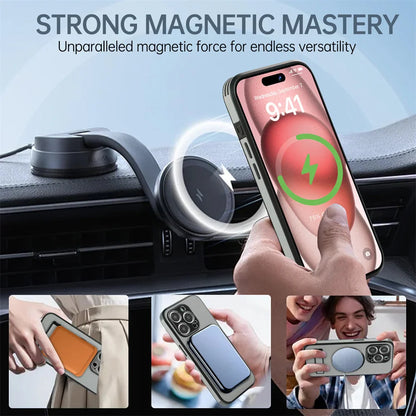 Magnetic Leather iPhone Case with Stan