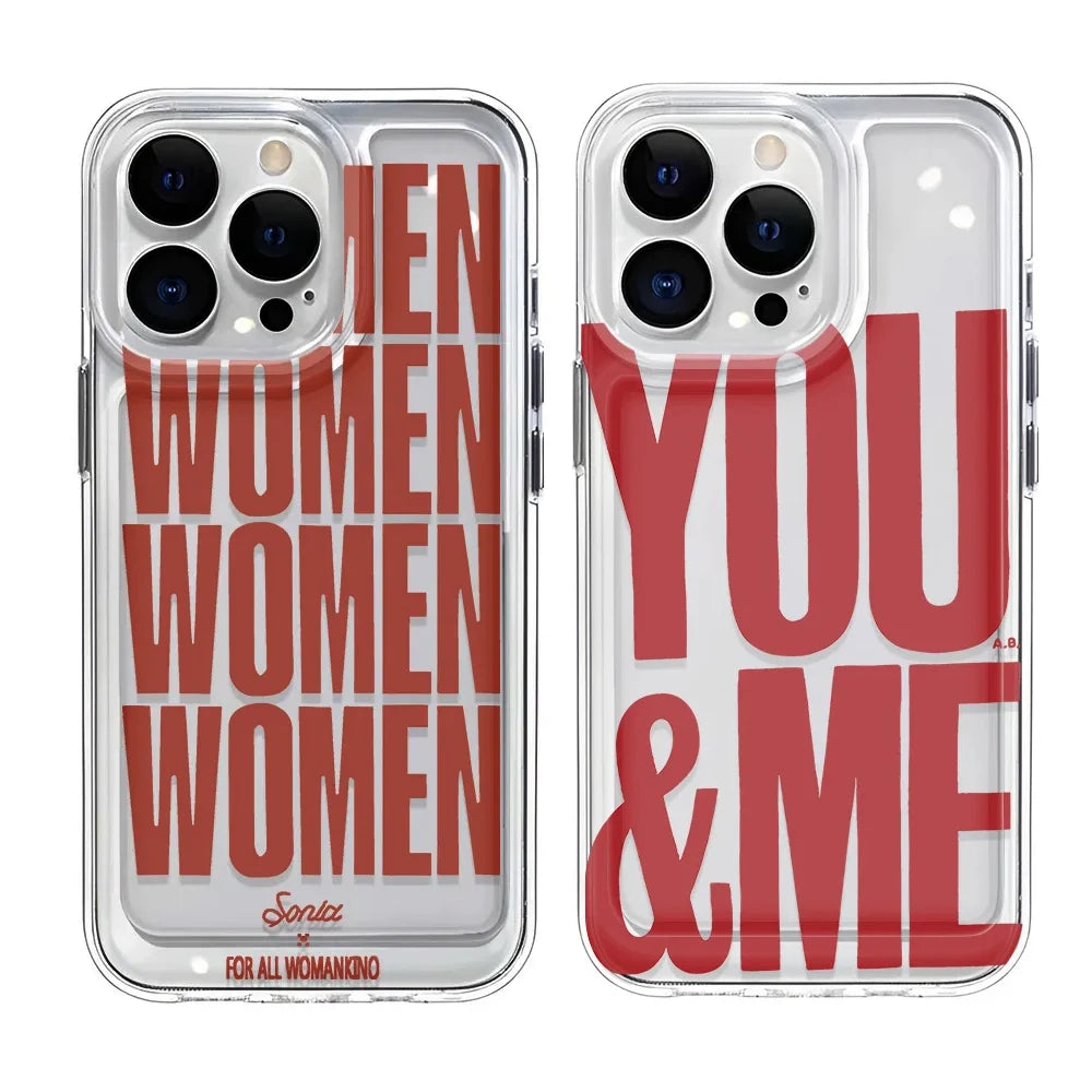 Women Simple Luxury Clear Case Phone Case