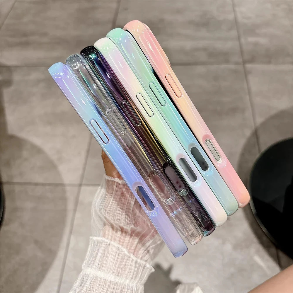 Luxury Laser Gradient Clear Phone Case